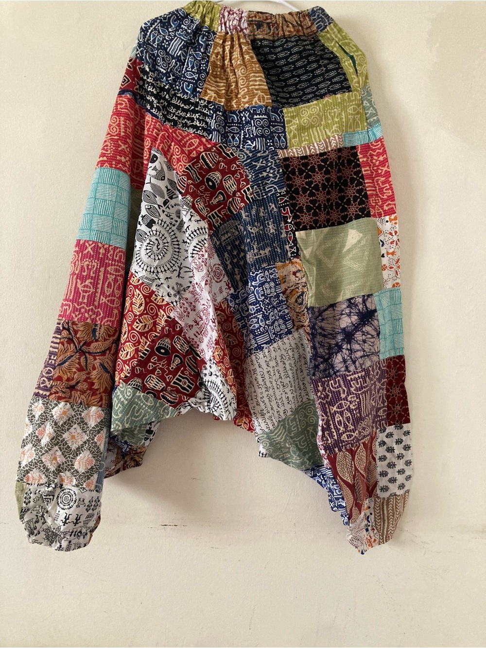 Boho Patchwork High-Low Maxi Skirt in Multi-Color